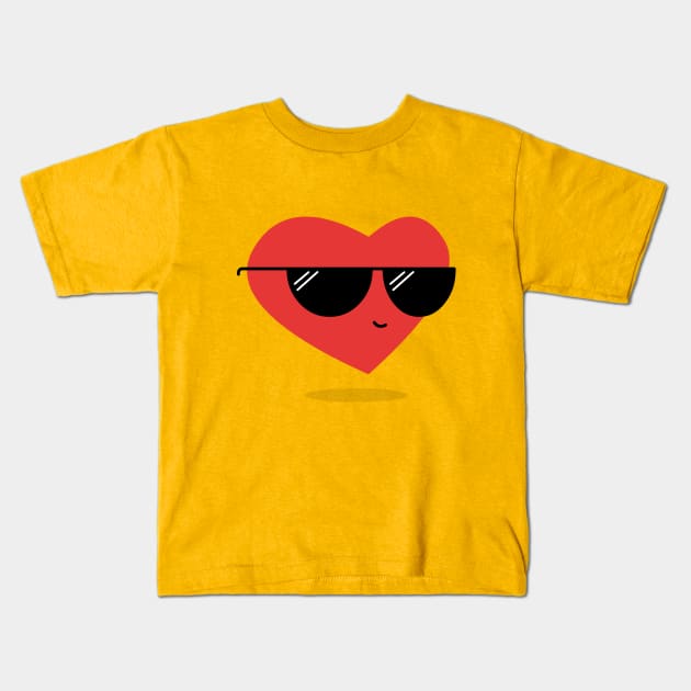 Cool Heart Kids T-Shirt by cartoonbeing